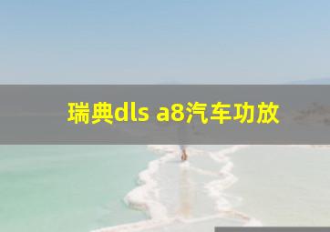 瑞典dls a8汽车功放